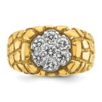 14k IBGoodman Men's Two-tone Nugget Cluster Ring Mounting - Image 6