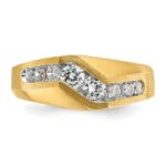 14k IBGoodman Men's Polished and Satin Ring Mounting - Image 6