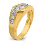 IBGoodman 14k Men's Polished and Satin 1 Carat AA Quality Diamond Ring - Image 6