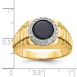 14k Two-tone IBGoodman Men's Onyx and 1/5 carat Diamond Complete Ring - Image 3