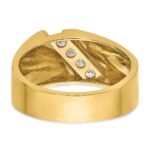 IBGoodman 14k Men's Polished 4-Stone 1/3 Carat AA Quality Diamond Ring - Image 7