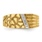 14k IBGoodman Men's Diamond Nugget Complete Ring - Image 6