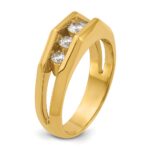 IBGoodman 14k Men's Polished Cut-Out 5-Stone 3/4 Carat AA Quality Diamond Ring - Image 8