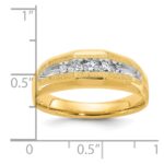 14k IBGoodman Men's Polished and Satin 5-Stone Ring Mounting - Image 3