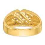 10k IBGoodman Men's Polished Satin and Grooved Ring Mounting - Image 7