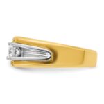 14k Two-tone IBGoodman Men's 1/2 carat Diamond Complete Ring - Image 5