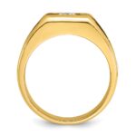 14k Two-tone IBGoodman Men's 1/2 carat Diamond Complete Ring - Image 2
