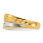 14k IBGoodman Men's Polished and Grooved Ring Mounting - Image 5