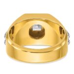 IBGoodman 14k Two-tone 1 carat Lab Grown Diamond VS/SI+ G+ Complete Polished and Grooved Men's Ring - Image 5