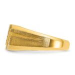 14k IBGoodman Men's Gemstone and Diamond Satin Ring Mounting - Image 5