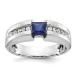 14k White Gold IBGoodman Polished Gemstone Ring Mounting