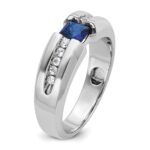 14k White Gold IBGoodman Polished Gemstone Ring Mounting - Image 8