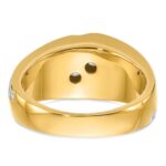 IBGoodman 14k Two-tone 1 carat Lab Grown Diamond VS/SI+ G+ Complete Polished and Grooved Men's Ring - Image 5