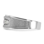 IBGoodman 14k White Gold Polished and Brushed Five Stone Men's Ring Mounting - Image 6