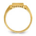 14k IBGoodman 10x10mm Men's Square Signet Ring - Image 2