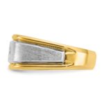 14k Two-tone IBGoodman Men's Polished and Satin 1/4 carat Diamond Complete Ring - Image 5