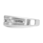 14k White Gold IBGoodman Men's Polished and Satin Diamond Ring Mounting - Image 5