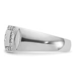 IBGoodman 10k White Gold Men's Polished and Cut-Out Ring Mounting - Image 5