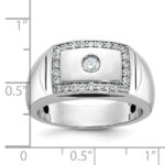 IBGoodman 14k White Gold Men's Polished and Cut-Out Ring Mounting - Image 2
