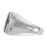 IBGoodman 14k White Gold Men's Polished and Satin Halo Cluster Ring Mounting - Image 5