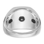 IBGoodman 14k Two-tone with Black Rhodium Men's Polished and Satin 1/2 Carat AA Quality Diamond Cluster Ring - Image 7