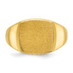 14k IBGoodman 14x14mm Men's Cushion Signet Ring - Image 4