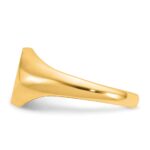 14k IBGoodman 12x10mm Men's Round Signet Ring - Image 3