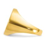 14k IBGoodman 20x18mm Men's Round Signet Ring - Image 3