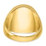 14k IBGoodman 20x18mm Men's Round Signet Ring - Image 5