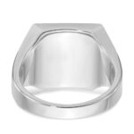 14k White Gold IBGoodman 16x16mm Men's Square Signet Ring - Image 5