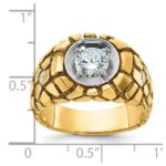 14k Two-tone IBGoodman Men's Diamond Nugget Ring Mounting - Image 5