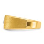 IBGoodman 14k 1 carat Lab Grown Diamond VS/SI+ G+ Complete Polished and Satin Men's Ring - Image 3