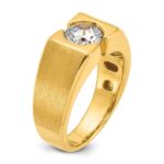 IBGoodman 14k 1 carat Lab Grown Diamond VS/SI+ G+ Complete Polished and Satin Men's Ring - Image 6