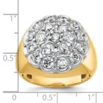 14k Two-tone IBGoodman Men's Polished Round Cluster Ring Mounting - Image 3