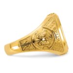 14k Two-Tone Engravable Square with Rounded Corners Signet ring - Image 7