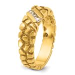 14k IBGoodman Men's 1/4 carat Diamond Nugget Complete Ring - Image 8