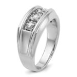 14k White Gold IBGoodman Men's 1 carat Diamond Complete Ring - Image 7