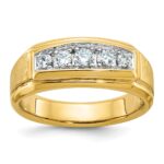 IBGoodman 14k Polished and Satin Five Stone Men's Ring Mounting