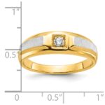 10k Two-tone IBGoodman Men's Polished and Satin Diamond Ring Mounting - Image 3