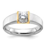 14k Two-tone IBGoodman Men's 1/2 carat Diamond Complete Ring