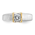14k Two-tone IBGoodman Men's 1/2 carat Diamond Complete Ring - Image 6