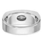 IBGoodman 14k White Gold Men's Polished and Satin 5-Stone 1 Carat AA Quality Diamond Ring - Image 7