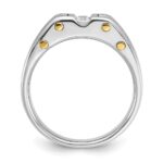14k Two-tone IBGoodman Men's Polished and Satin Diamond Ring Mounting - Image 2