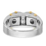 14k Two-tone IBGoodman Men's Polished and Satin Diamond Ring Mounting - Image 7