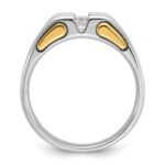 14k Two-tone IBGoodman Men's 3/8 carat Diamond Complete Ring - Image 2