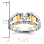 14k Two-tone IBGoodman Men's Diamond Ring Mounting - Image 2
