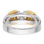 14k Two-tone IBGoodman Men's 1/2 carat Diamond Complete Ring - Image 7