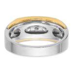 IBGoodman 14k Two-tone Men's Polished 5-Stone 1/2 Carat AA Quality Diamond Ring - Image 5