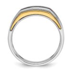 IBGoodman 14k Two-tone Men's Polished 5-Stone 1/4 Carat AA Quality Diamond Ring - Image 2