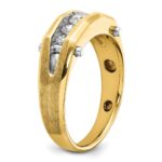 IBGoodman 14k Two-tone Five Stone Polished and Satin Men's Ring Mounting - Image 8